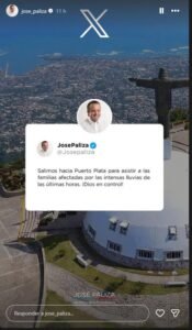 Captura de Instagram Ministro José Paliza 