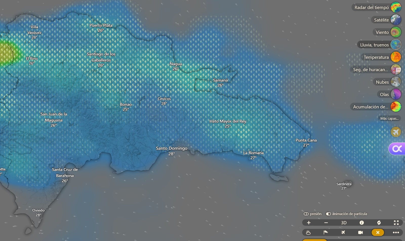 vaguada en República Dominicana aguaceros tormentas